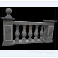 white marble railing balustrade and stone columns